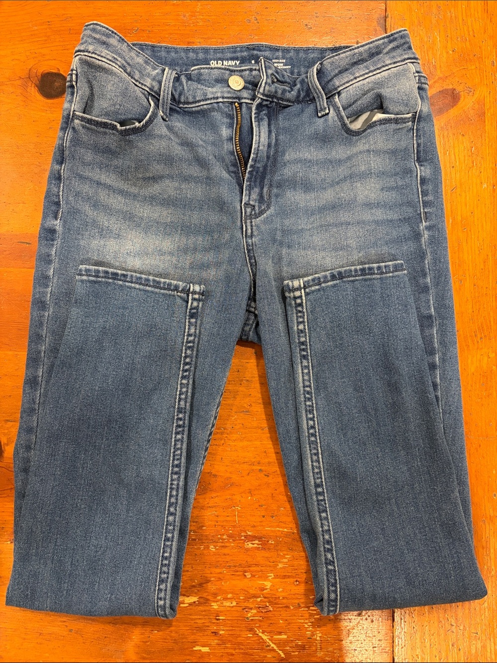 Old Navy Blue Skinny Jeans with Front Panel Seams